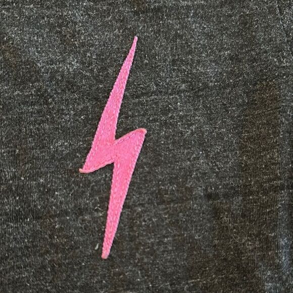 AVIATOR NATION Dark Gray T-Shirt with Purple Lightning Bolt - Size XS - Picture 2 of 6